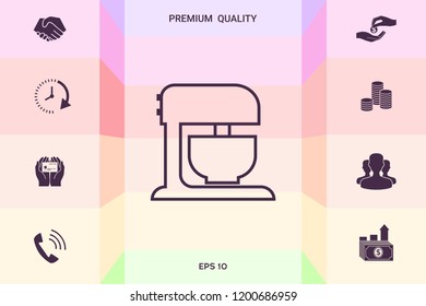Kitchen mixer linear icon