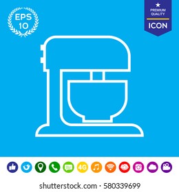 Kitchen mixer linear icon