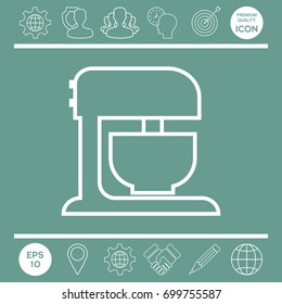 Kitchen mixer linear icon