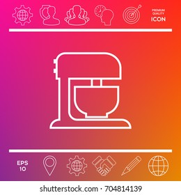 Kitchen mixer linear icon