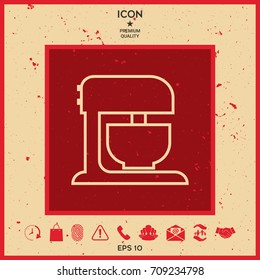 Kitchen mixer linear icon