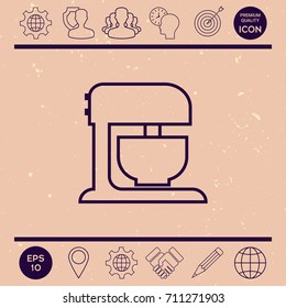 Kitchen mixer linear icon