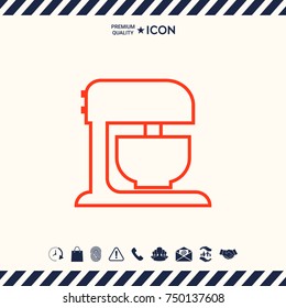 Kitchen mixer linear icon