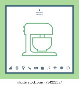 Kitchen mixer linear icon