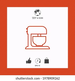 Kitchen mixer linear icon. Elements for your design