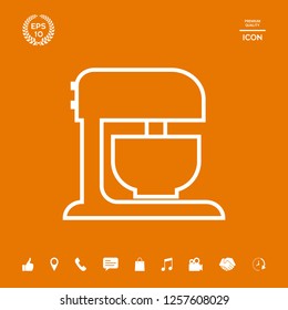 Kitchen mixer linear icon. Graphic elements for your design