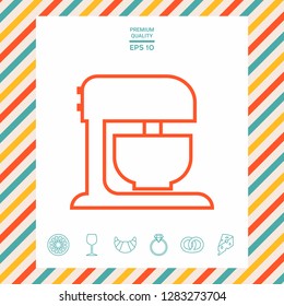 Kitchen mixer linear icon. Graphic elements for your design