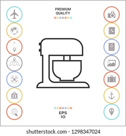 Kitchen mixer linear icon. Graphic elements for your design
