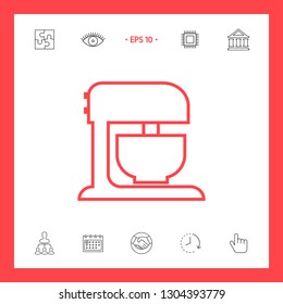 Kitchen mixer linear icon. Graphic elements for your design