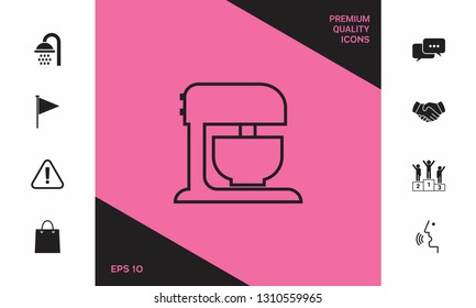 Kitchen mixer linear icon. Graphic elements for your design