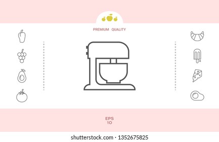 Kitchen mixer linear icon. Graphic elements for your design