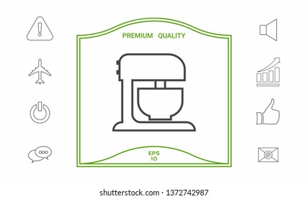 Kitchen mixer linear icon. Graphic elements for your design