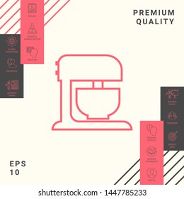Kitchen mixer linear icon. Graphic elements for your design