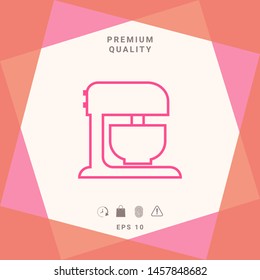 Kitchen mixer linear icon. Graphic elements for your design