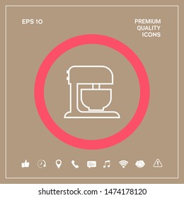 Kitchen mixer linear icon. Graphic elements for your design