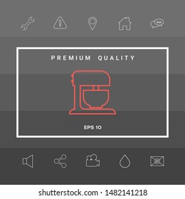 Kitchen mixer linear icon. Graphic elements for your design