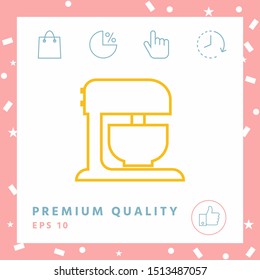Kitchen mixer linear icon. Graphic elements for your design