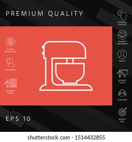Kitchen mixer linear icon. Graphic elements for your design