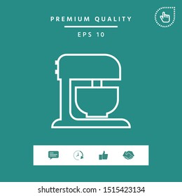 Kitchen mixer linear icon. Graphic elements for your design