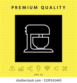 Kitchen mixer linear icon. Graphic elements for your design