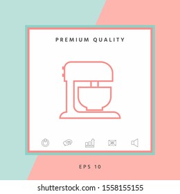Kitchen mixer linear icon. Graphic elements for your design