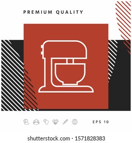 Kitchen mixer linear icon. Graphic elements for your design