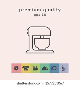 Kitchen mixer linear icon. Graphic elements for your design