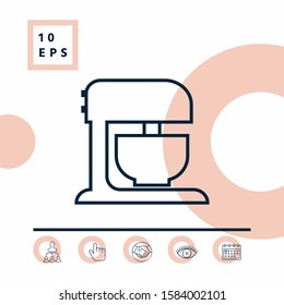 Kitchen mixer linear icon. Graphic elements for your design