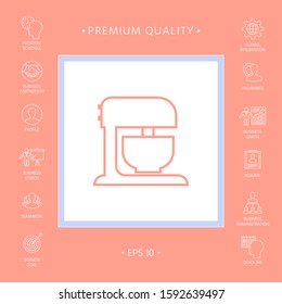 Kitchen mixer linear icon. Graphic elements for your design