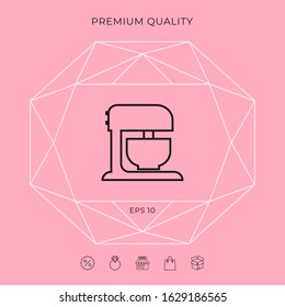 Kitchen mixer linear icon. Graphic elements for your design
