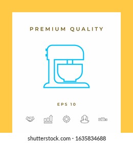 Kitchen mixer linear icon. Graphic elements for your design