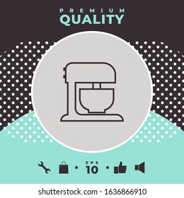 Kitchen mixer linear icon. Graphic elements for your design