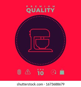 Kitchen mixer linear icon. Graphic elements for your design