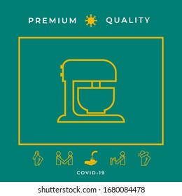 Kitchen mixer linear icon. Graphic elements for your design