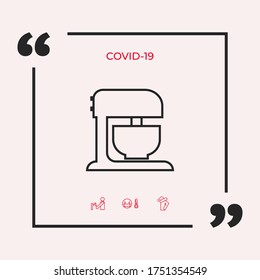 Kitchen mixer linear icon. Graphic elements for your design