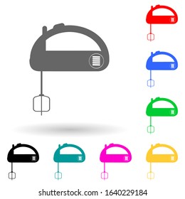 kitchen mixer multi color style icon. Simple glyph, flat vector of electro icons for ui and ux, website or mobile application