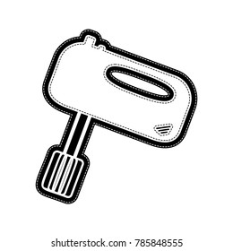 Kitchen mixer sign. Vector. Flat style black icon on white.