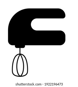 Kitchen mixer. Simple food icon in trendy line style isolated on white background for web applications and mobile concepts. Vector illustration EPS10