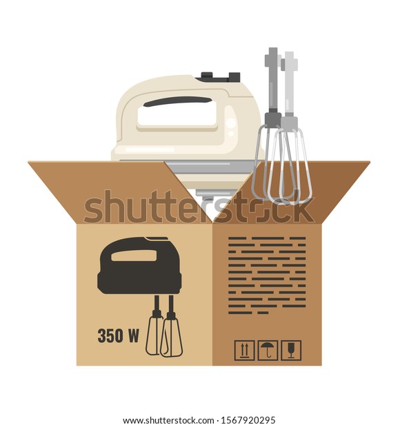 Kitchen Mixer Unpacked Box Kitchen Mixer Stock Vector (Royalty Free