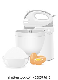 kitchen mixer vector illustration isolated on white background