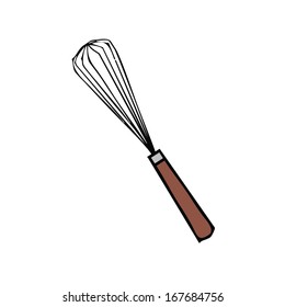 kitchen mixer, whisk, vector illustration