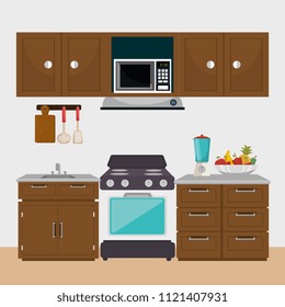 kitchen modern scene icons