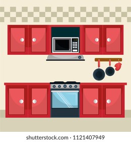 kitchen modern scene icons