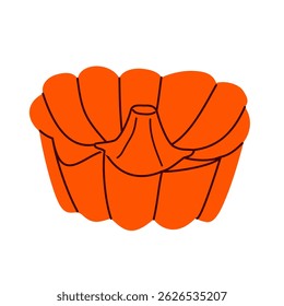 Kitchen mold vector illustration. Cartoon isolated red silicone mold for making sweet cake. Home bakery. For banner, poster, infographic, social media, invitation	
