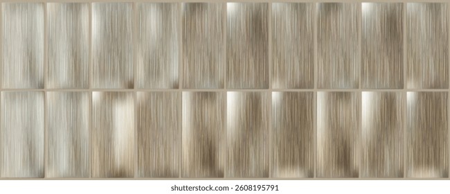 Kitchen Mosaic Tiles, Bathroom Metal Tile Seamless Pattern, Kitchen Wall Decoration Texture Background, Colorful Interior Mockup, Vector Illustration