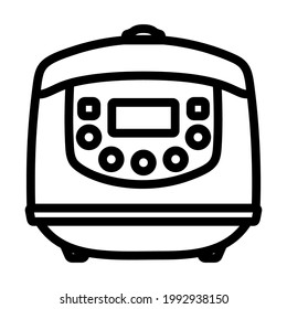 Kitchen Multicooker Machine Icon. Bold outline design with editable stroke width. Vector Illustration.