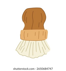 kitchen mushroom brush cartoon. culinary delicate, dirt spores, maintenance hygiene kitchen mushroom brush sign. isolated symbol vector illustration