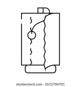 kitchen napkin line icon vector. kitchen napkin sign. isolated contour symbol black illustration