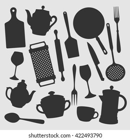 Kitchen Objects  / Vector Silhouette