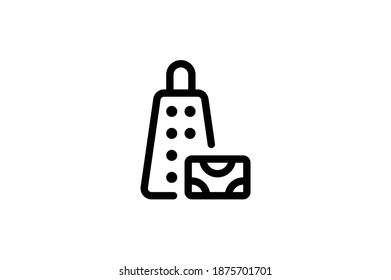 Kitchen Outline Icon - Grated Cheese